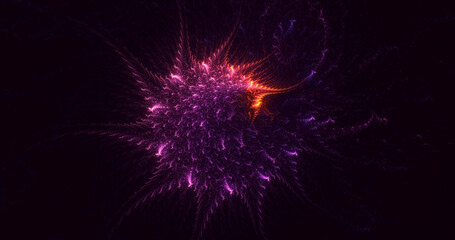 Fototapeta premium 3D rendering abstract fractal light background