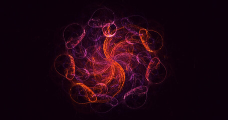 3D rendering abstract fractal light background
