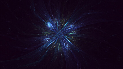 Fototapeta premium 3D rendering abstract fractal light background