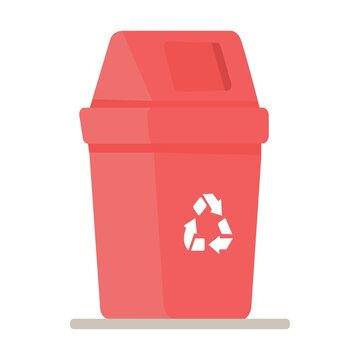 Recycle bin with recycle symbol icon