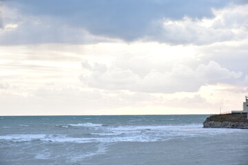 storm over the sea