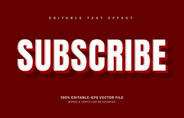 subscribe editable text effect template