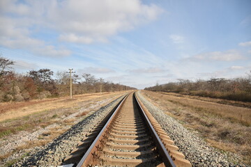 Fototapeta premium railway in the countryside