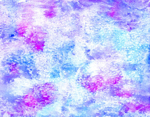 hand drawn abstract watercolor background,with watercolor splashes, sponge