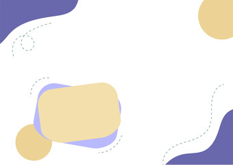 Pastel template banner . Design with liquid shape. yellow; green; purple; violet