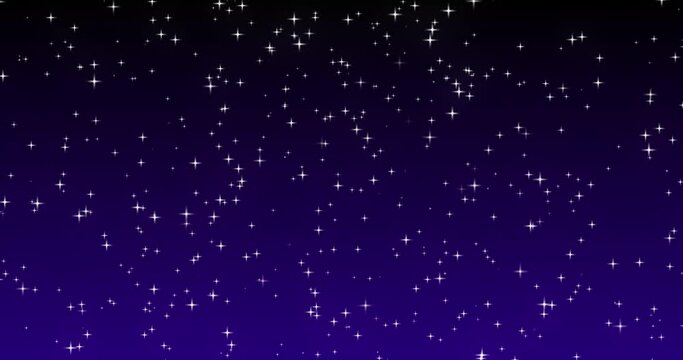 A stylized looping starry sky 4K background animation.	