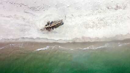 Chatham, Cape Cod Shipwreck Aerial