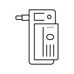 electrical adapter line icon vector illustration
