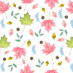 seamless pattern with leaves