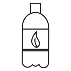 Eco friendly water bottle icon