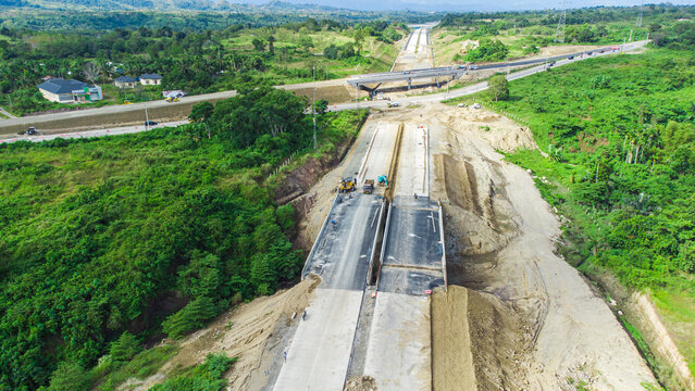 Aerial photo of Sigli Banda Aceh (Sibanceh) toll road.