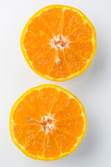 orange on white, isloated on white background.