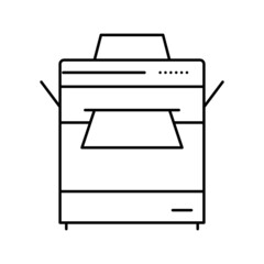printer office device line icon vector illustration