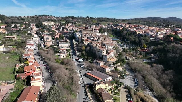 Il centro storico di Formello, paese vicino Roma.
Vista aerea di Formello, paese vicino Roma, Lazio, Italia.