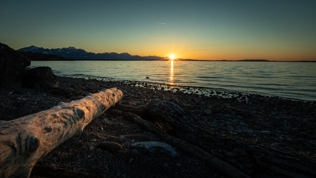 Sonnenuntergang am Chiemsee