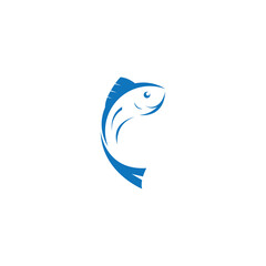 Fish logo, fishinghook, fish oil and seafood restaurant icon. With vector icon concept design illustration template