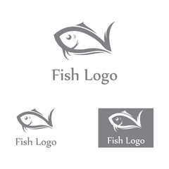 Fish logo, fishinghook, fish oil and seafood restaurant icon. With vector icon concept design illustration template