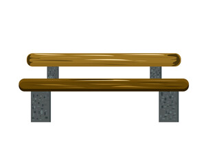A garden or park bench with a wooden seat.