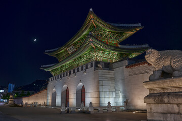 한국 광화문 야경