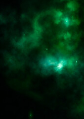 Star field in space and a nebulae