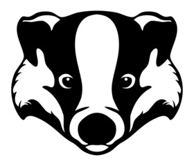 vector forest badger head © FreeSoulProduction