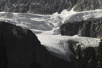 Canada- Climate Change- Close Up of Melting Glaciers in Alberta
