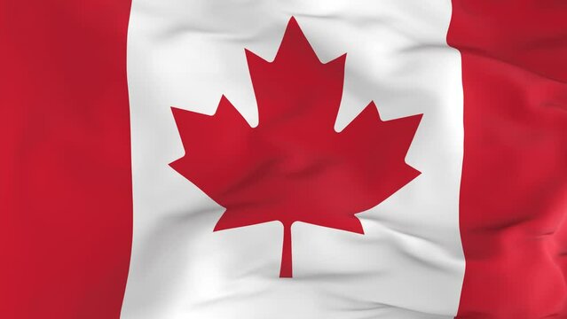 Waving Canadian flag