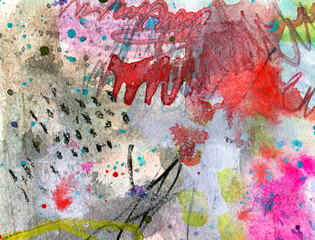 Detail of modern abstract mixed media art
