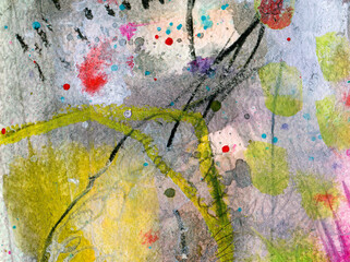 Detail of modern abstract mixed media art