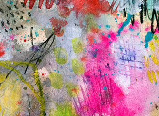 Detail of modern abstract mixed media art