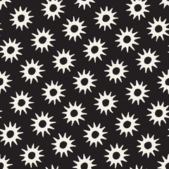 Vector seamless hand-painted pattern. Abstract decorative background with brush strokes. Monochrome hand-drawn texture.