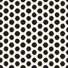 Vector seamless hand-painted pattern. Abstract decorative background with brush strokes. Monochrome hand-drawn texture.