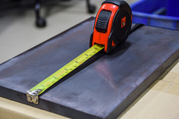 measuring instrument yellow-red measuring tape Used to measure diagonal gray iron scale, precision..