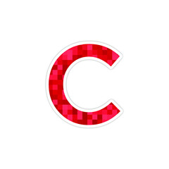 Letter E logo. Alphabet logotype vector design. pixel letter logo Design