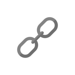 Chain link grey flat vector icon