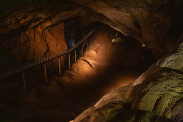 a beautiful and unusual large underground cave