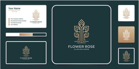 Minimalist elegant flower rose luxury beauty salon, fashion, skincare, cosmetic, yoga and spa products.