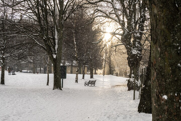 Snowfall Bruntsfield Links - Edinburgh