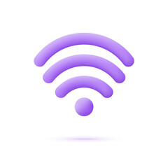 3d icon Wifi isolated on white background. Internet concept.