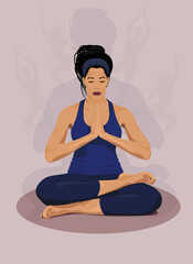yoga woman in lotus pose