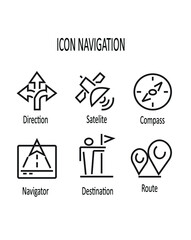 travel and icons Directional map navigation icon symbol illustration eps