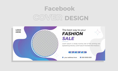 Modern Professional Creative Vector Unique Business Facebook Cover Template or a Banner design. Standard Facebook Banner Or Visual Cover Presentations Easy to use a Company.