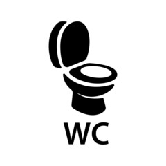 Vector pictogram public toilet and wc logo