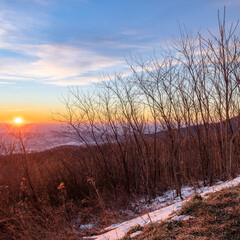 sunrise in the mountains