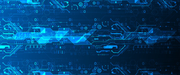 Abstract background on technological and scientific topics. Various techno details with using digital code. Vector format.