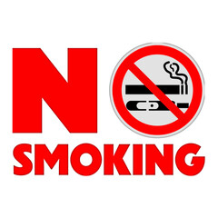 No smoking cigarette and vape