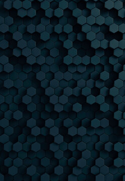 dark hexagon pattern background © ptyszku