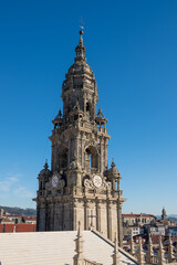 Day view of the torre de Berenguela in Santiago de Compostela Cathedral