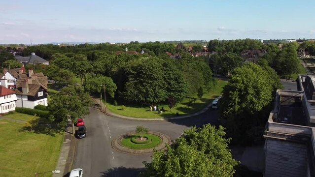 Drone shot of Lady Lever Art Gallery and Port Sunlight