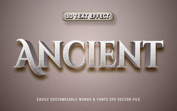 Ancient 3d editable text effect